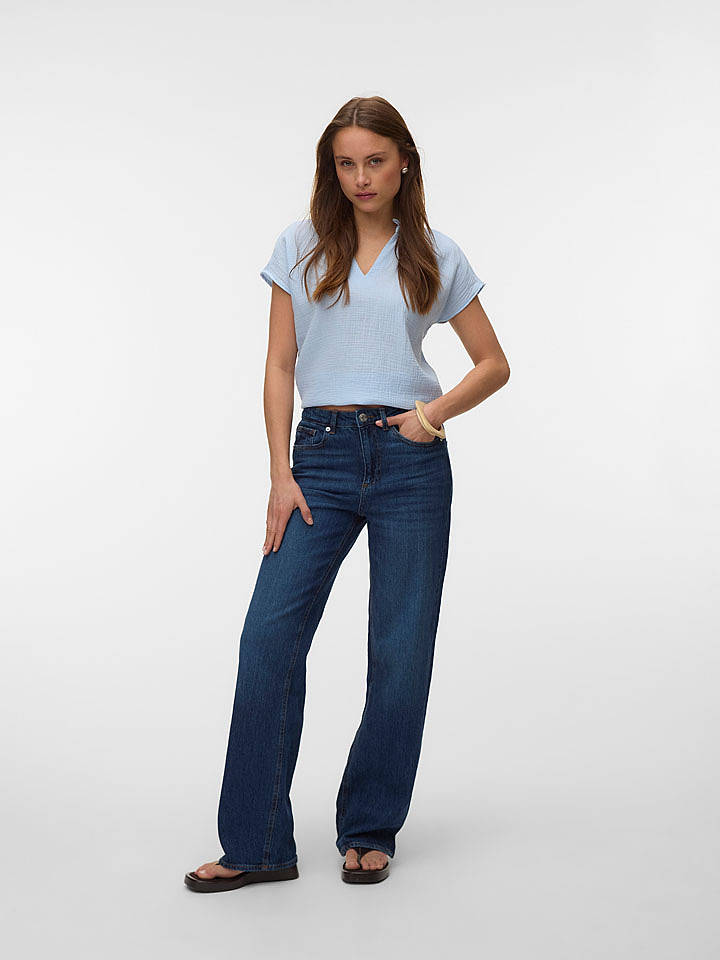 Vero Moda Bluse in Hellblau - XL