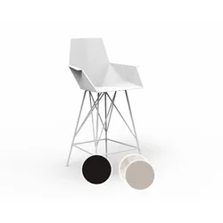 Vondom »FAZ« Outdoor Barhocker mit Armlehne Niedrig 66 cm / B 57 x H 102 x T 51 cm / Black