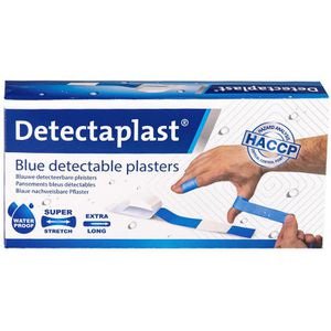 Detectaplast Pflaster Finger, 100 Strips, wasserfest, detektierbar, antibakteriell, 12 x 2cm