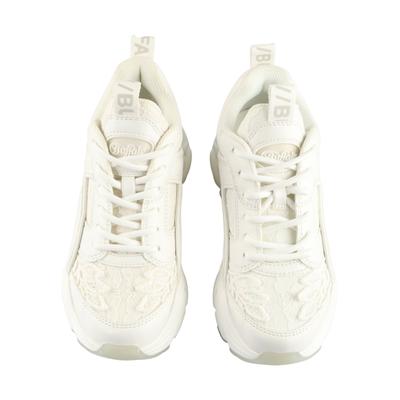 Trainingsschuh BUFFALO "Buffalo BINARY BLOOM", Damen, Gr. 39, weiß, Polyurethan, Schuhe