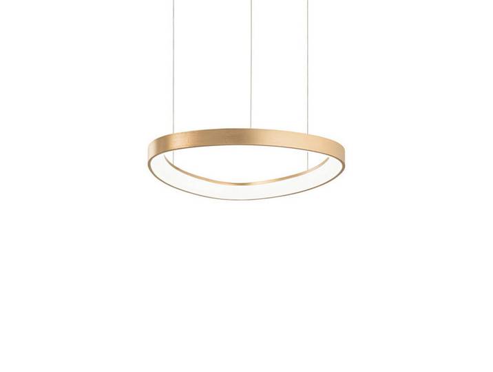 Ideal Lux Led-Hängeleuchte, Messingfarben, Metall, Kunststoff, 3.5x150x42.5 cm, Lampen & Leuchten, Innenbeleuchtung, Hängeleuchten, Pendelleuchten