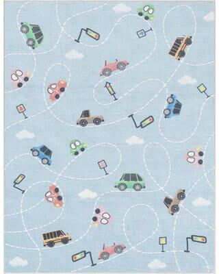 Well Woven Kids Rugs Traffic Modern Machine Washable Area Rug