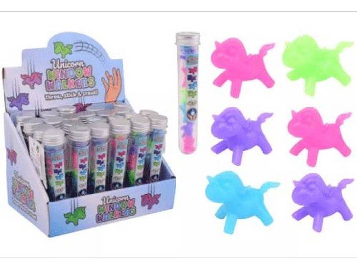 Johntoy 24512 - Sticky Eenhoorn Raamstickers - Set van 24