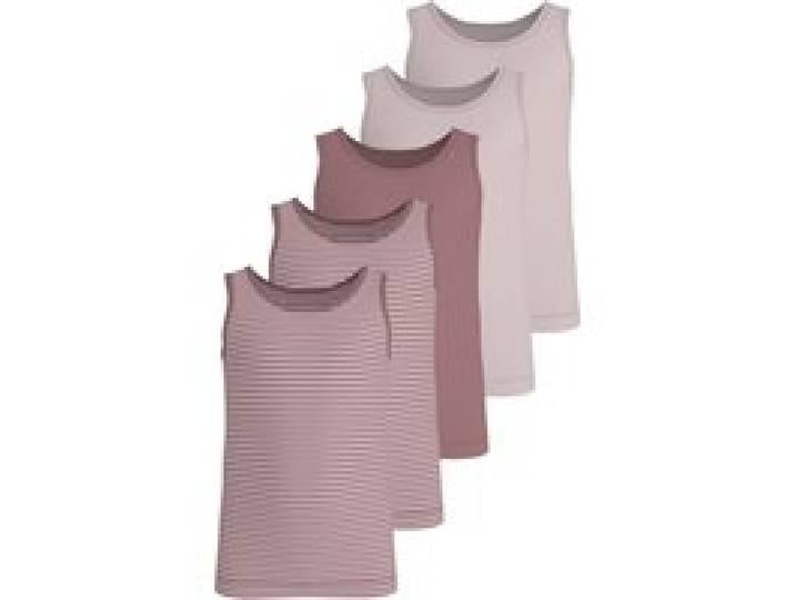 LUPILU® Lot de 5 débardeurs enfant (rose, 6-8 ans)
