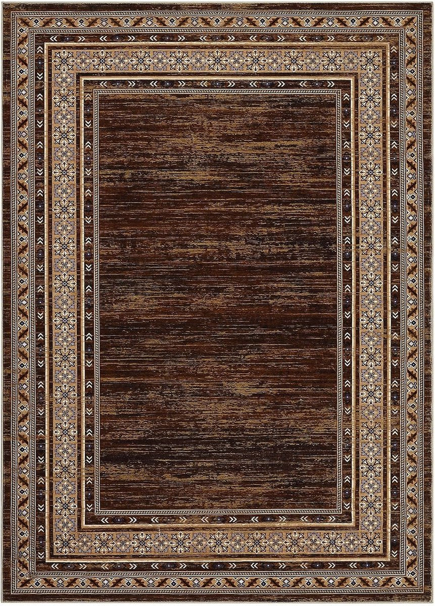Modern Abstract Vloerkleed Triumpunpre Roodbruin Polyester B/D: 290 x 200 cm