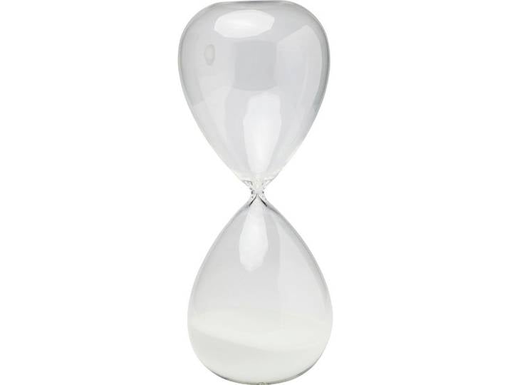 Kare-Design Sanduhr, Weiß, Klar, Glas, 18x45x18 cm, Dekoration, Uhren