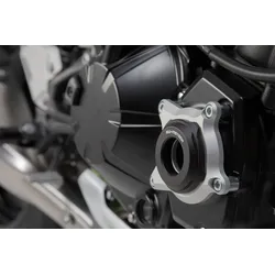SW-Motech Motorgehäusedeckel-Schutz - Schwarz/Silbern. Kawasaki Z900-Modelle (16-).