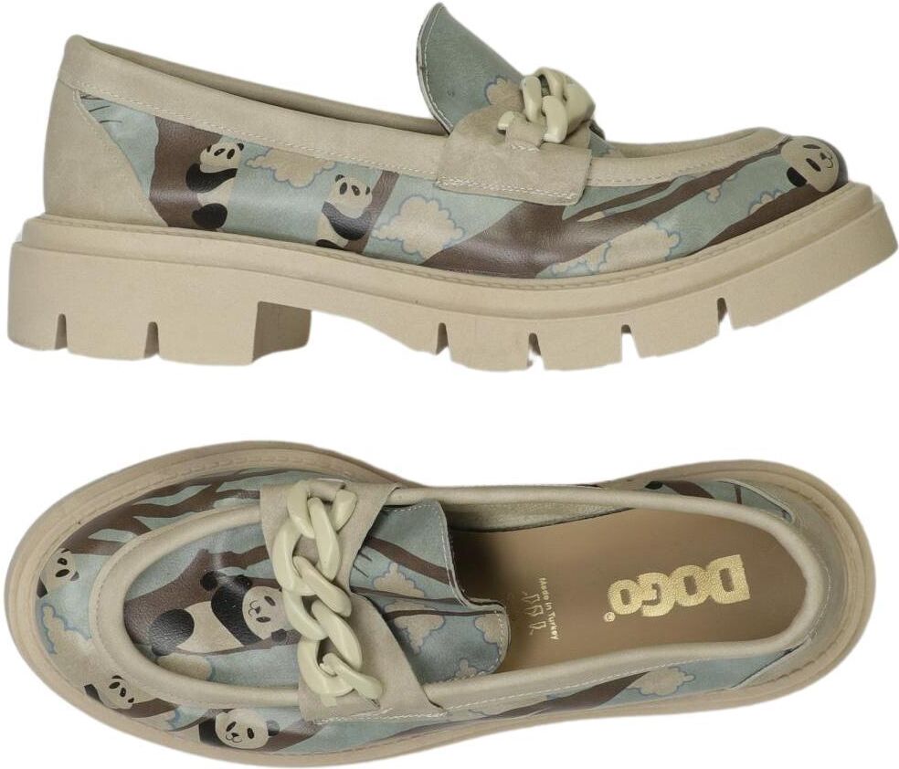 Dogo Damen Halbschuh, Beige, Gr. EU 38, Kunstleder - Second Hand