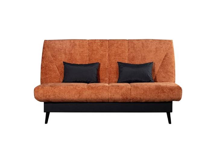 Banquette-lit clic-clac COCON tissu chenillé terracotta