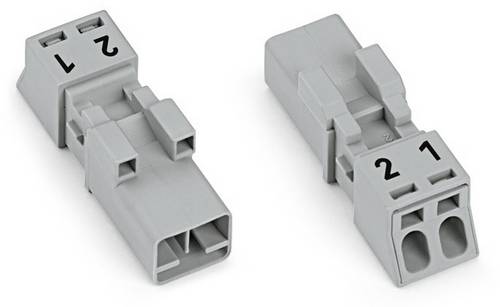 WAGO 890-252/060-000 Netz-Steckverbinder 890 Stecker Gesamtpolzahl: 2 16A Grau 50St.