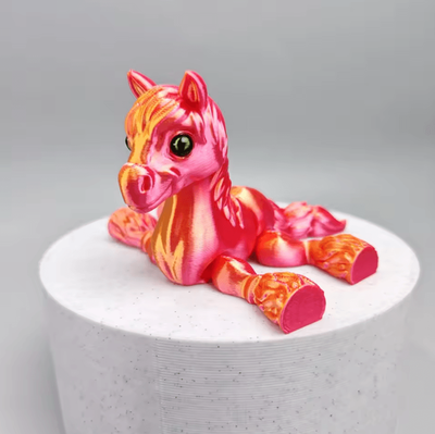 Inspire Curations 3D Printed Articulated Horse Sensory Fidget Toy red