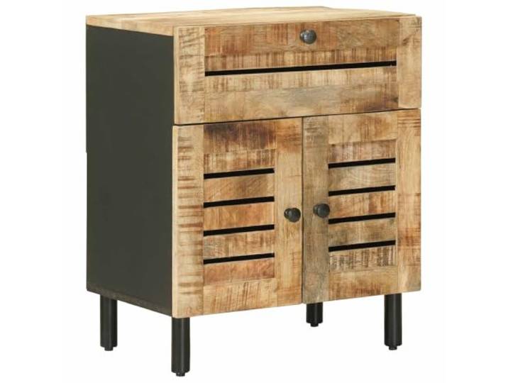 Heofavd Nachttisch Massivholz Mango Nachtschrank Natur 50x33x60 cm