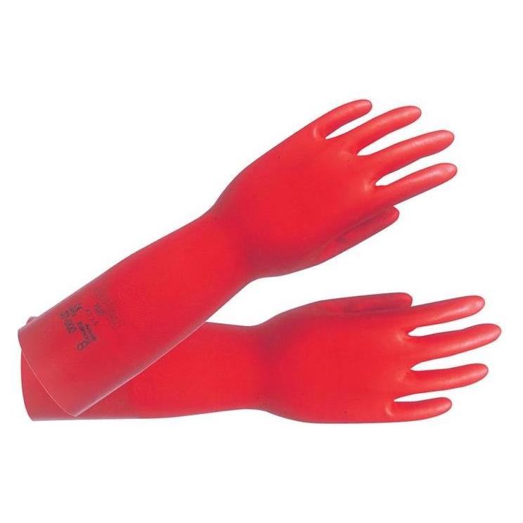 Ansell Chemikalienschutzhandschuhe AlphaTec Sol-Vex 37-900 Größe 8 rot EN 388, EN 374, ISO 9001 PSA Kategor (8) (37-900-8)
