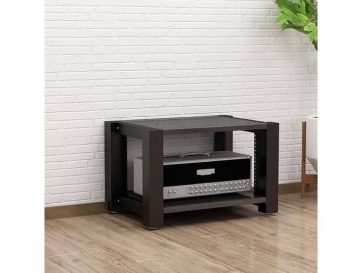 Hifi Rack Stereo-Rack Audio-Rack aus Massivholz und Metall, offenes Gestell 2/3/4/5-stufig mit absorbierenden Füßen, geeignet für Wohnzimmer, Spielzimmer und Schlafzimmer(C,15.7*20*23.6IN)