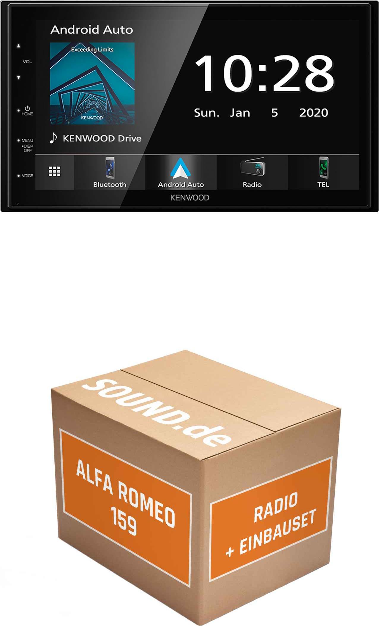 Autoradio Einbaupaket Kenwood DMX5020BTS passend für Alfa Romeo 159 + Navigation | Apple CarPlay Android Auto