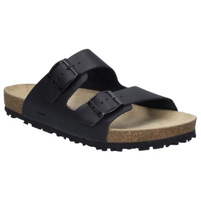 Pantolette JOSEF SEIBEL "Josef 01", Herren, Gr. 50, Leder, schwarz, Schuhe Pantolette, Sommerschuh, Schlappen, Sandale mit softem Fußbett