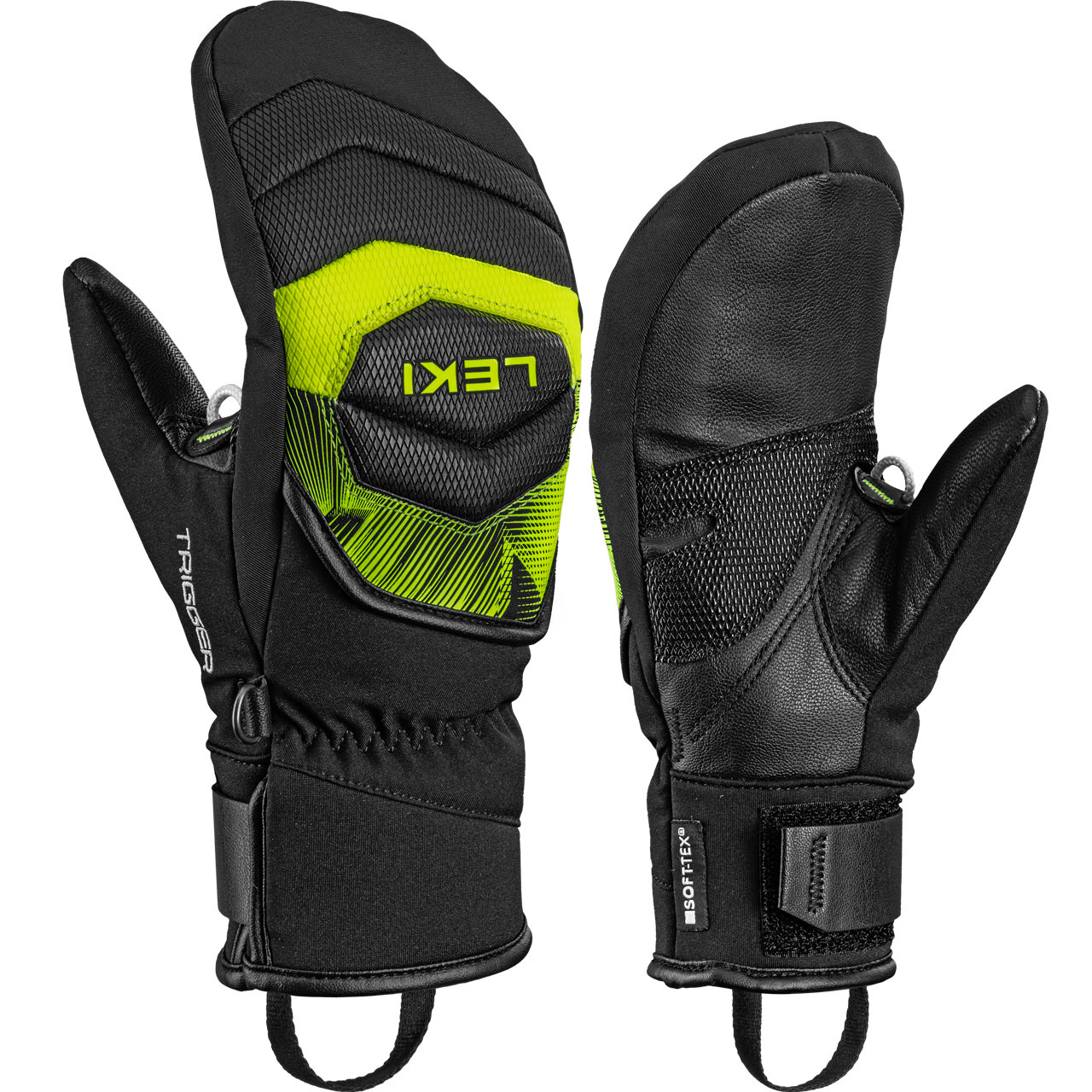 Leki Kinder Fäustling WCR CORE TR black/neonyellow - 5,0