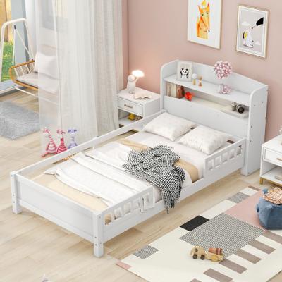 Platform Bed with Built-in LED Light