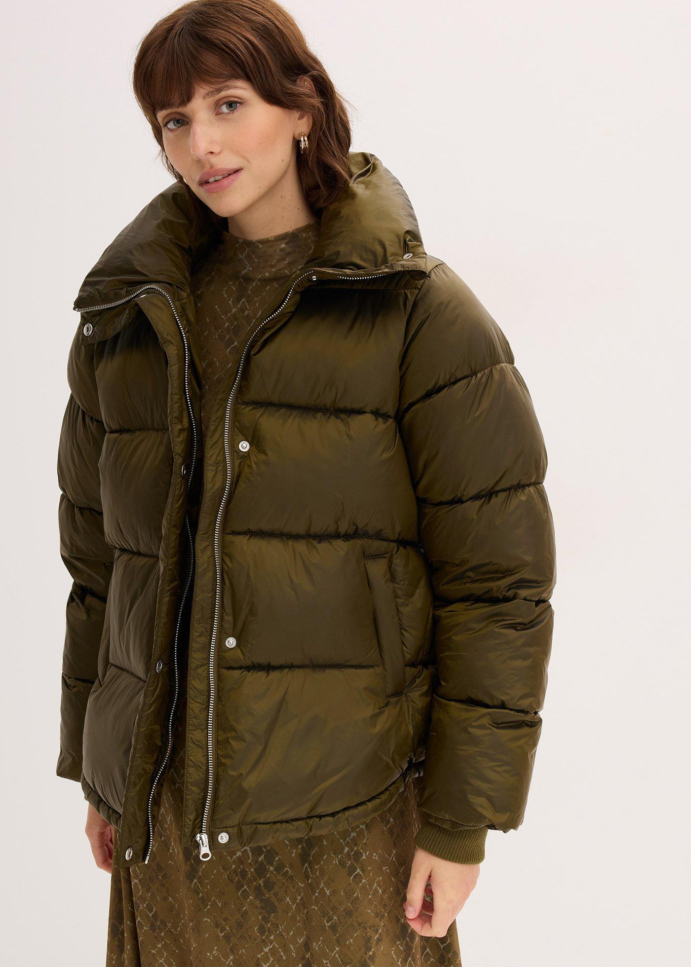 bonprix Oversize Steppjacke, grün, Gr.44, Oversize Steppjacke