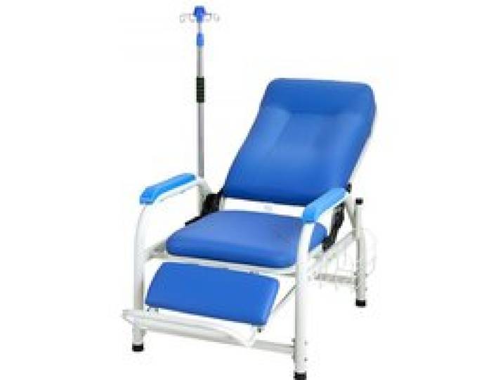VEVOR Fauteuil Perfusion Inclinable 90°-160° 180 kg Fauteuil avec Potence pour Prélèvements Sanguins, Perfusions Intraveineuses. Soins Patients, avec Siège Rembourré, Repose-pieds, Panier Rangement