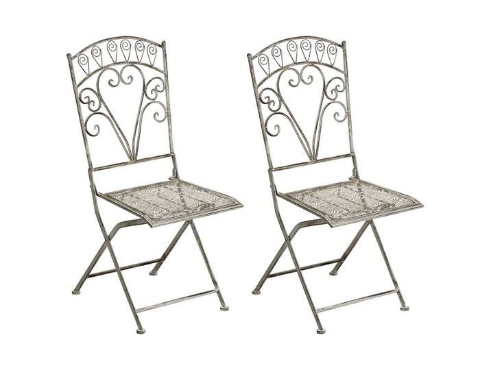 GARTENSTUHL 2er-Set Grau Nurra