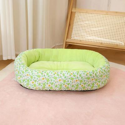 Uplift Essentials All Season Cloud Soft Pet Bed And Lounge green m