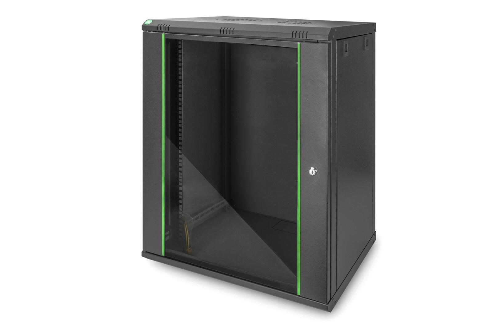 Digitus 16HE 19"-Wandgehäuse Dynamic Basic Serie RAL 9005 schwarz DN-19 16-U-EC-SW