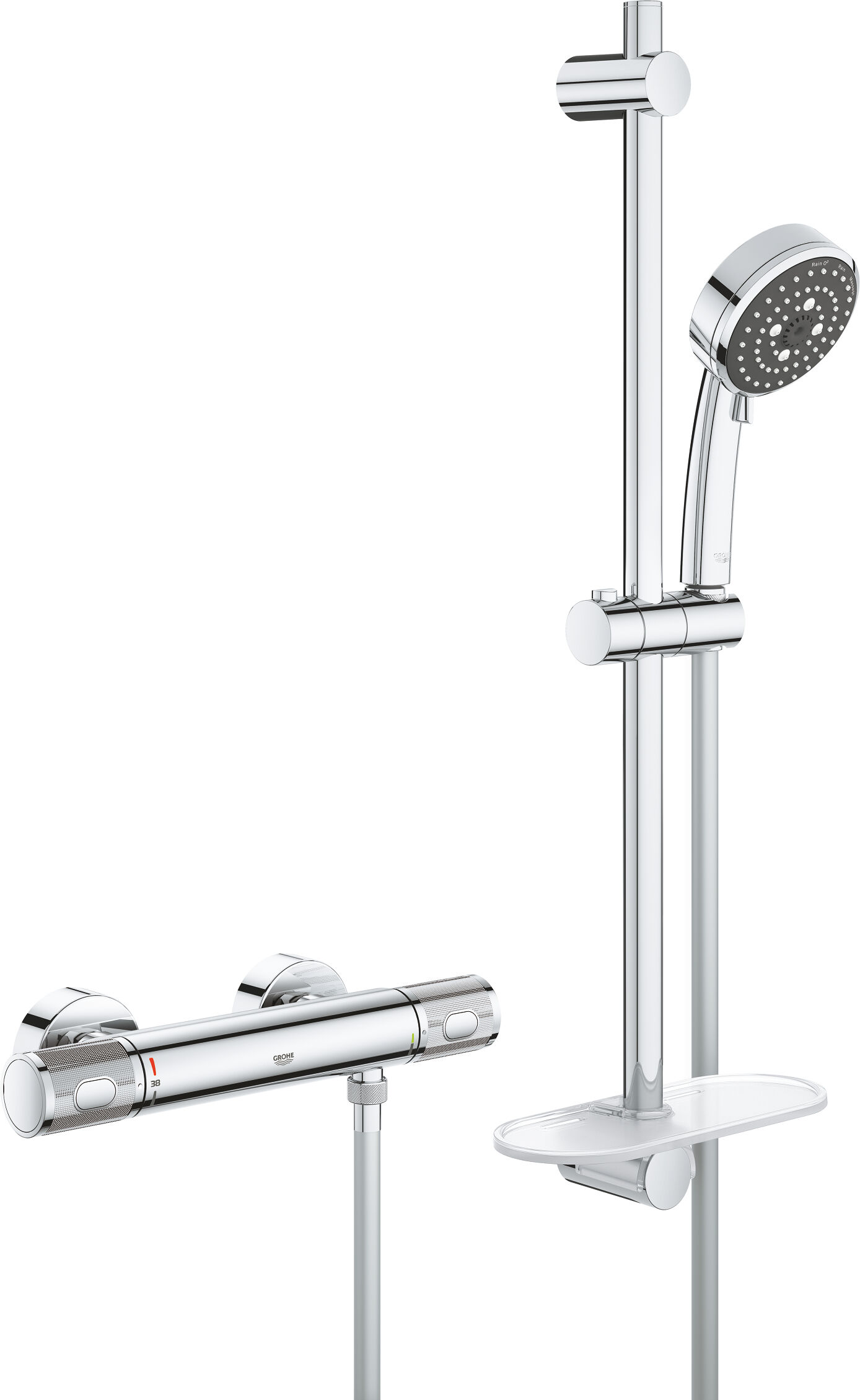 Grohe Precision Feel set de douche thermostatique 34791000 1/2", apparent, chromé