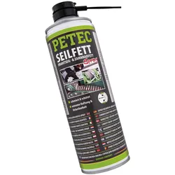 PETEC 71650 Seilfett Drahtseil Zahnradfett Spray 500ml Langzeitschmiermittel