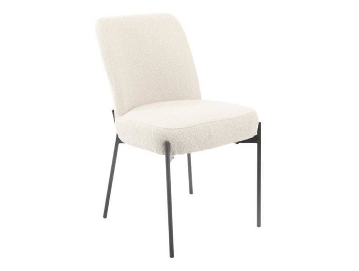 Chaise tissu bouclette écru i