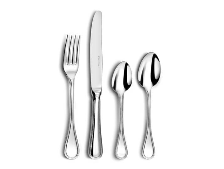 COUZON - Le Perle Besteckset 24-teilig für 6 Personen – Edelstahl 18/10, Spiegel-Finish, Dicke 3,5 mm – Edelstahl