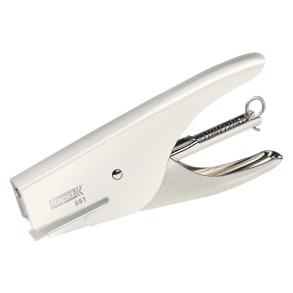 Rapid Retro Classic S51, 15 Blätter, Edelstahl, Weiss, Standard-Clinch, 21/4, Metall, 80 g/m² (15 Blätter) (RAP10538708)