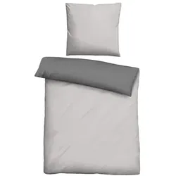biberna® Wendebettwäsche uni Baumwoll Linon Einzelbett