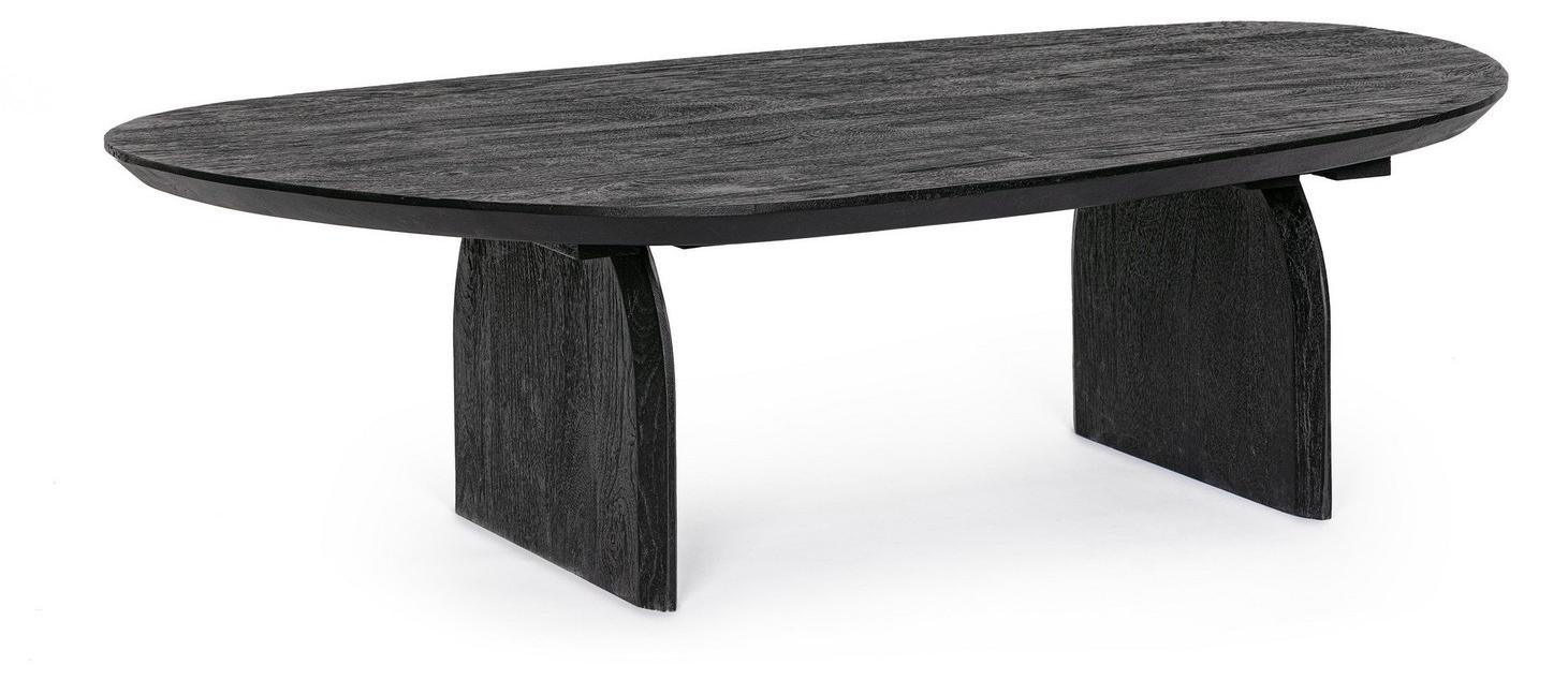 Beistelltisch Monterrey 135x76x38cm Mango-Holz Tischplatte und Beine Schwarz