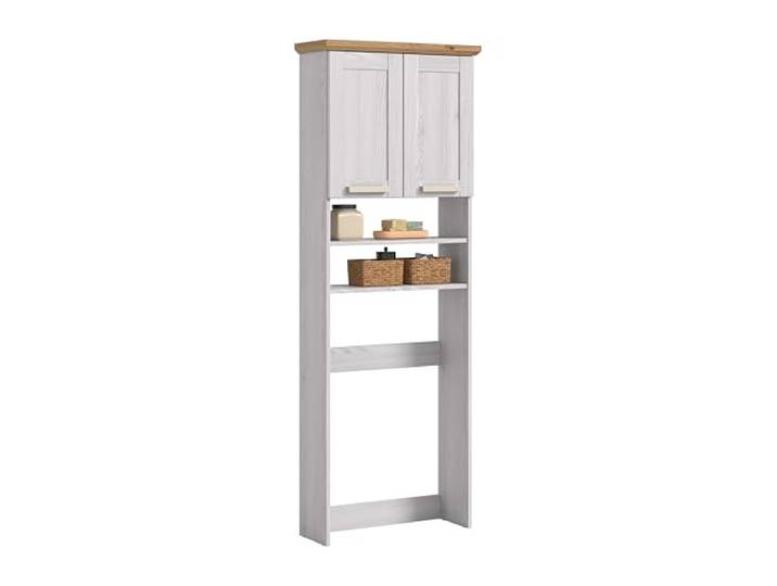 xonox.home – Waschbeckenumbau Verona 68x187x26 cm in Sibiu Lärche & Artisan Eiche – Überbau mit 2 Türen & 2 offenen Fächern – Clevere Raumnutzung über dem Becken, stabil & im modernen Landhaus-Stil