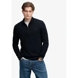 Superdry für Herren. M6110783A Pullover mit Reißverschluss zur Hälfte Wool Blend marineblau (M), Lässig, Wolle