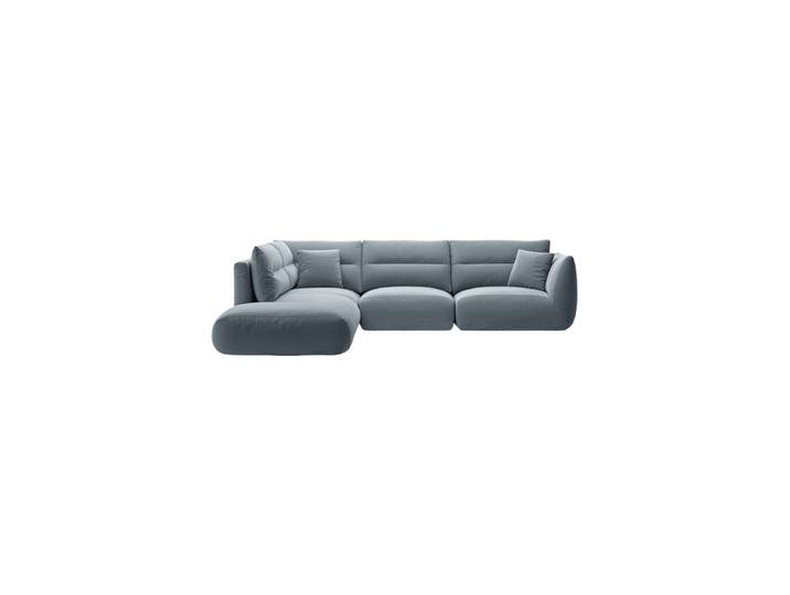 7-Sitzer Design Ecksofa „Maurie“ Samt Blaugrau CXL by Christian Lacroix