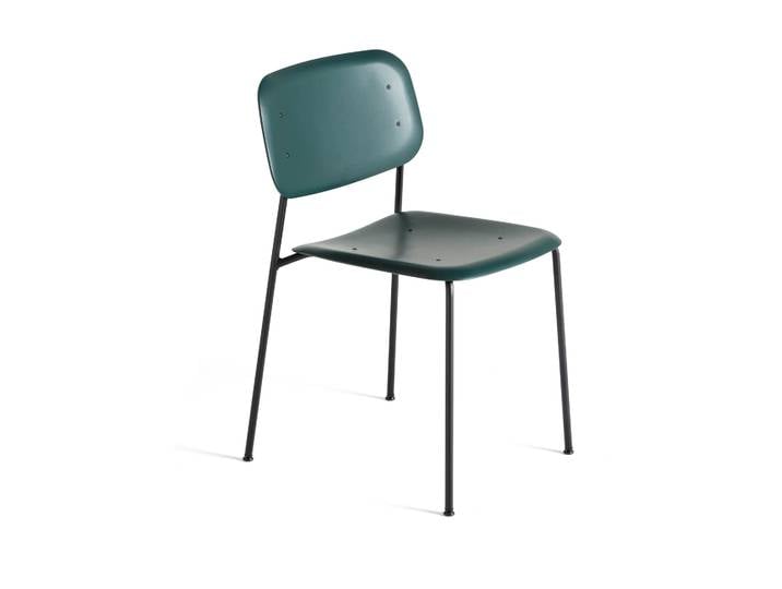 HAY Soft Edge 45 Stuhl Hunter-schwarzes Stahlgestell
