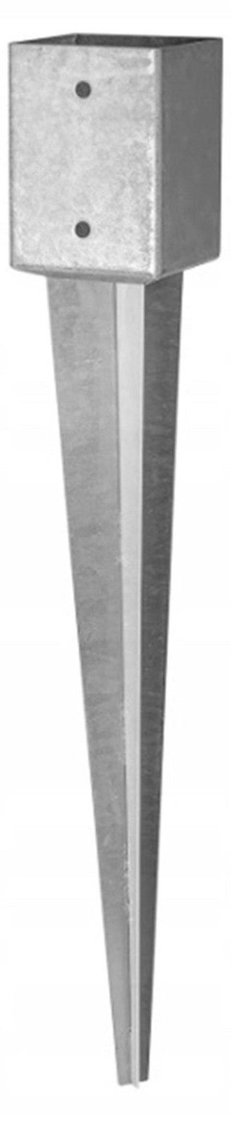 BKTechnik Domax PSG verzinkte inbouwmanchet voor houten palen, 140 x 140 x 900 mm