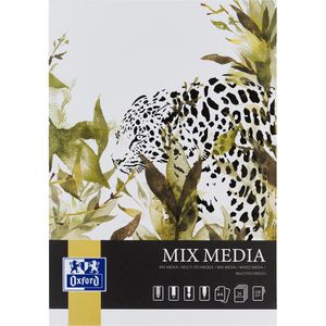 Oxford Aquarellpapier 400166123 Mixed Media, A4, 225 g/m², weiß, geleimt, 25 Blatt