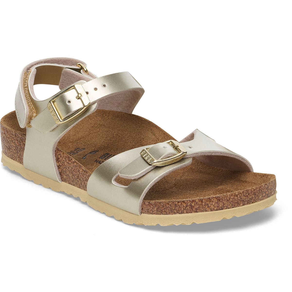 Birkenstock Rio Kids Birko-flor Girls electric metallic gold (750) Normal 35 1029486-750-35