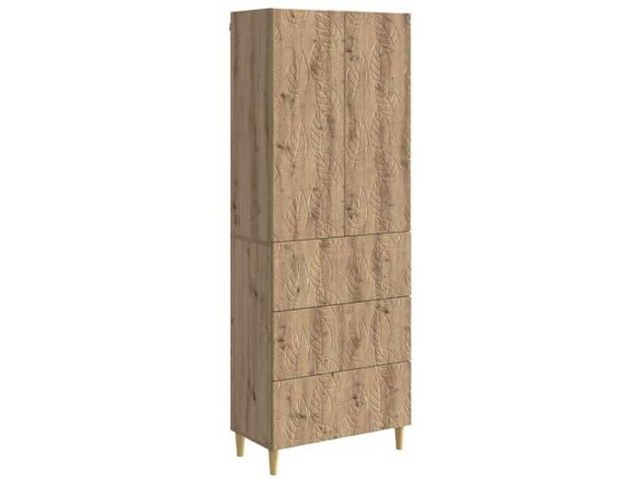 KDVXBCQJH Schrankset 2-teilig Artisan-Eiche 66x34,5x90cm Holzwerkstoff Vielseitige Kombination aus Kommode und Hängeschrank für Wohnzimmer oder Büro, mit 3 Schubladen und 2 Fachböden.