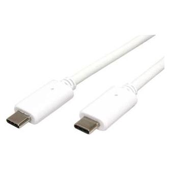 Neutral USB Kabel (3.1), USB C-Stecker - USB C-Stecker, 1m, weiss, plastic bag, USB Power Delivery, EOL (1 m) (37276499)