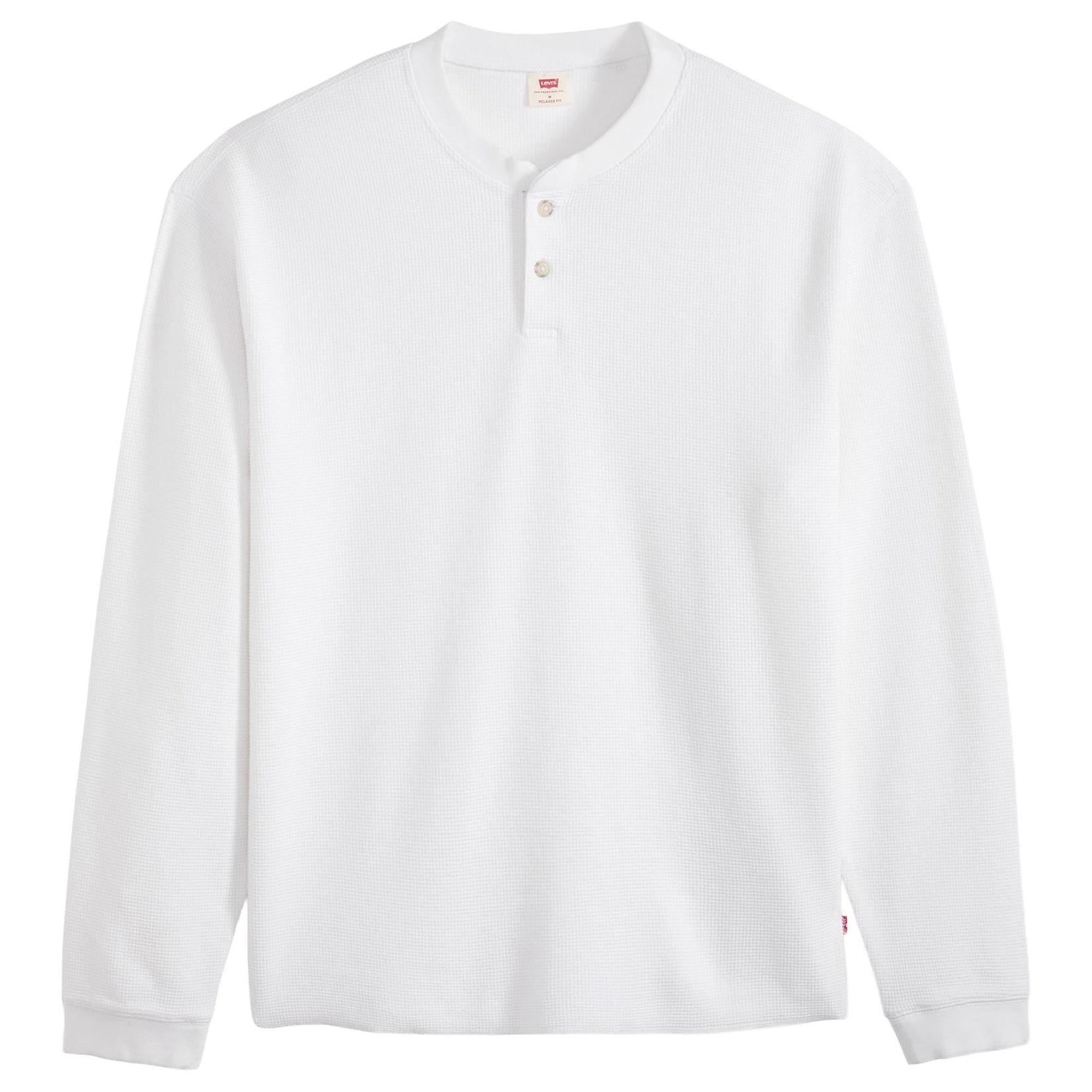 LS Relax Button Henley Herren Sweatshirt