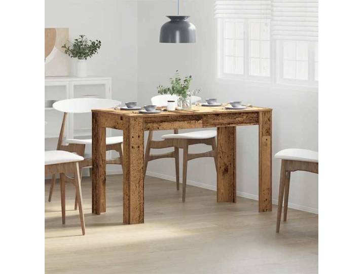 Table à manger en bois d'ingénierie - vidaxl - 120x60x76 cm - Vieux bois - Rectangulaire - 4 personnes - Contemporain
