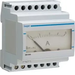 Hager SM005 Analoges Amperemeter Direktmessung 0-5A