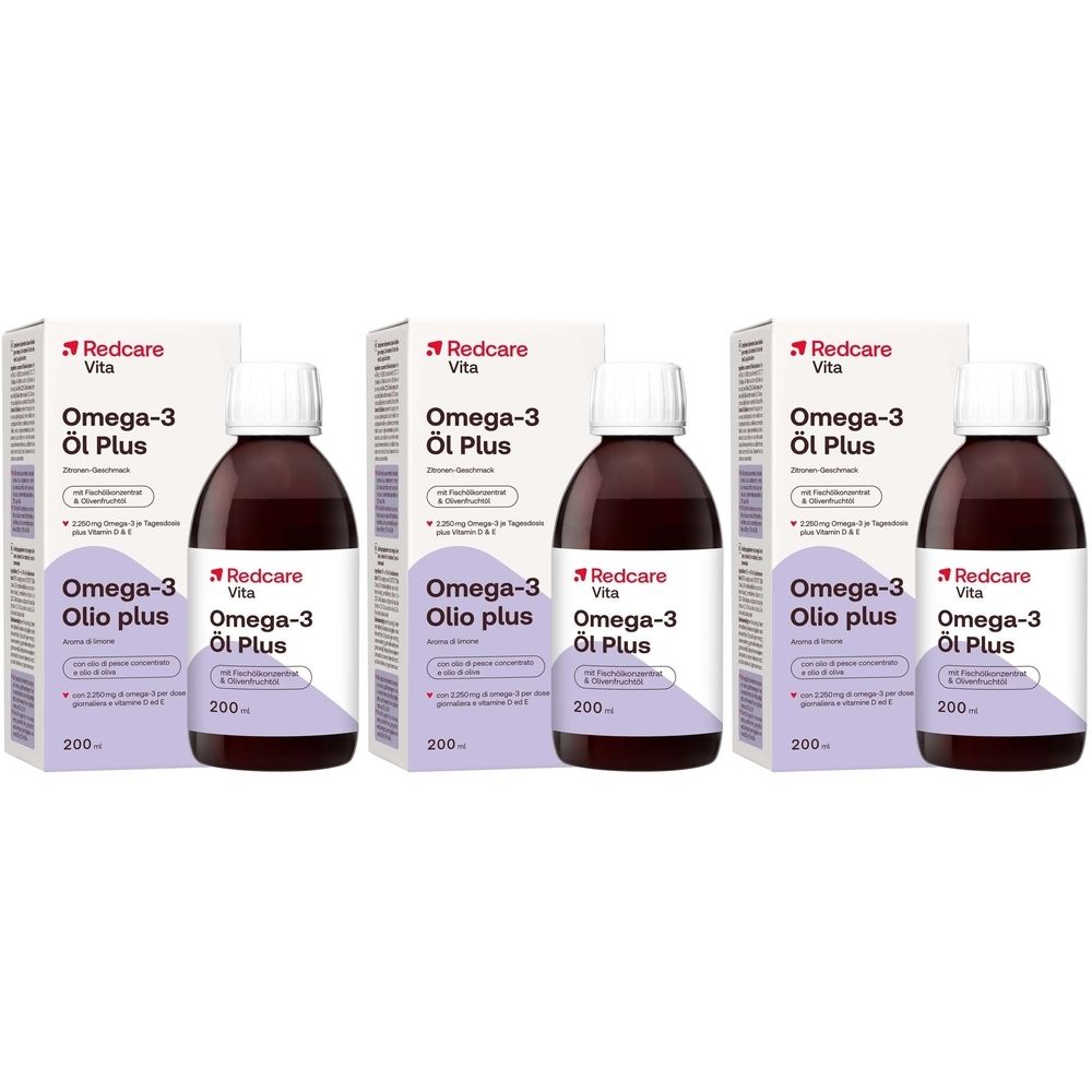 Redcare Vita Omega-3 Öl Plus x3 3x200 ml
