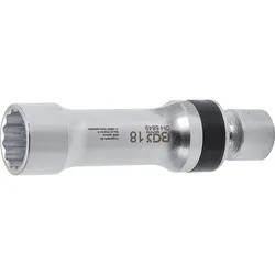 BGS Zündkerzen-Gelenkeinsatz Zwölfkant mit Haltefeder Antrieb Innenvierkant 10 mm (3/8") SW 18 mm - 6849