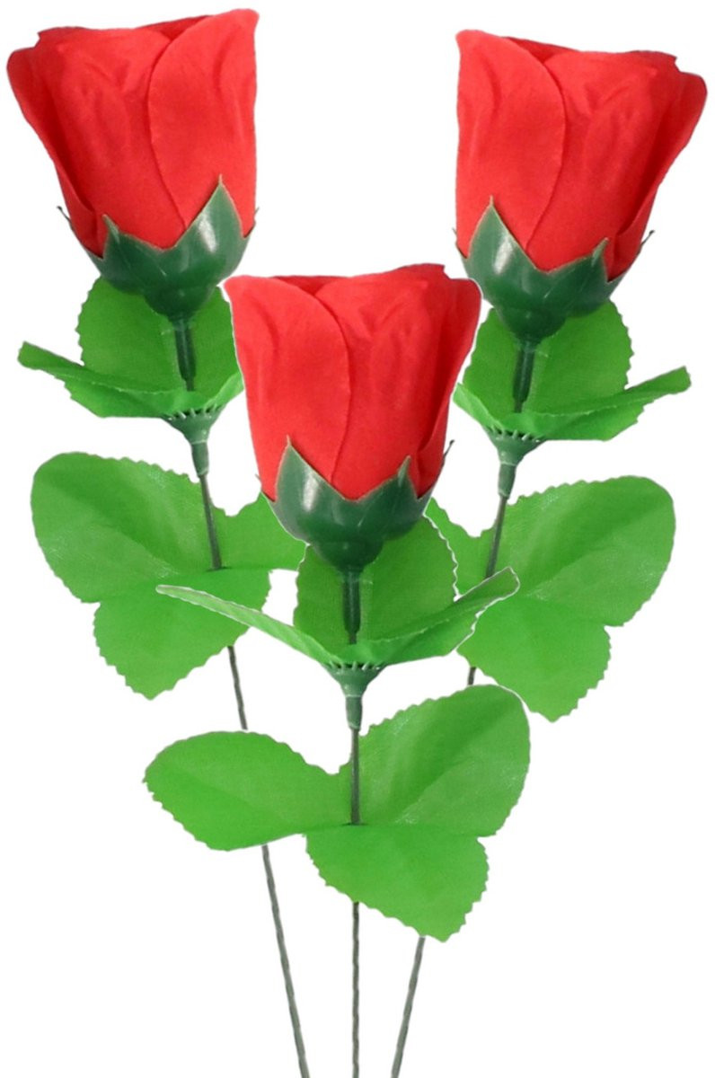 Rode kunstroos voor Valentijnsdag - 28 cm