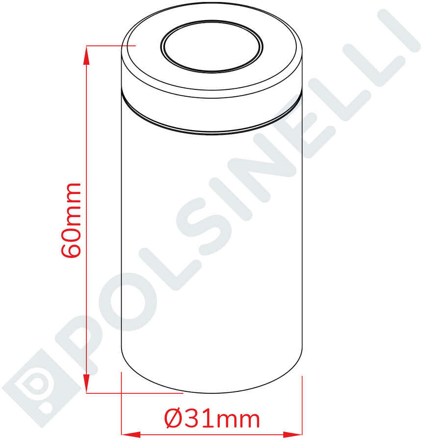 Polsinelli Capsule en PVC verte ⌀31 (100 pcs)